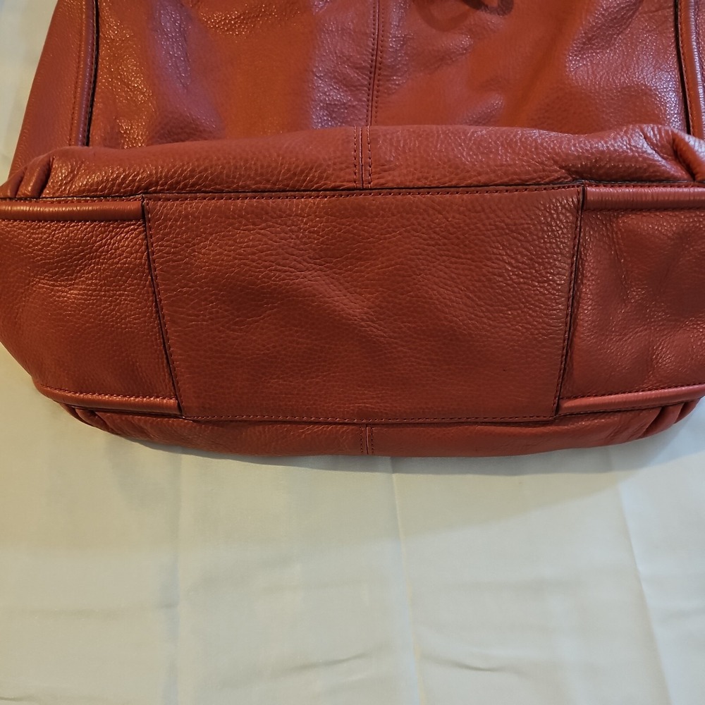 Coach Park Avery‎ Peach Pink Pebbled Leather Hobo Shoulder Bag Handbag - Picture 3 of 7